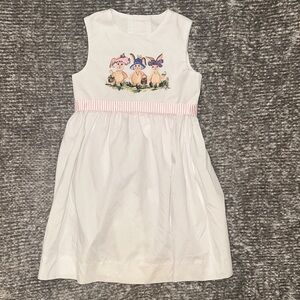 EUC Bailey Buddies Easter bunny bonnet dress size 3t